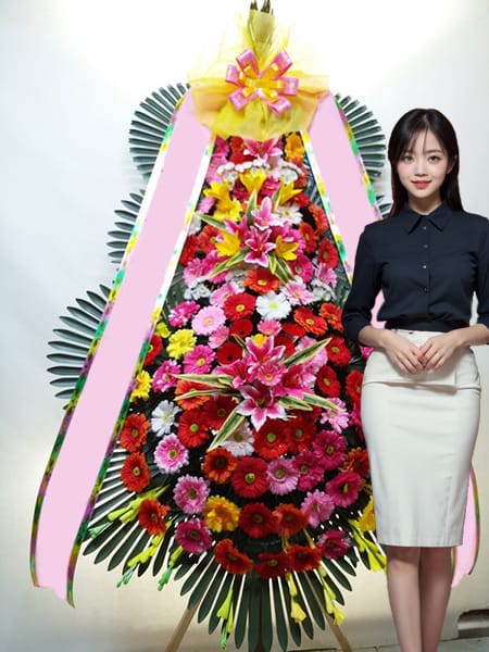 KU컨벤션웨딩홀 3단화환 고급형